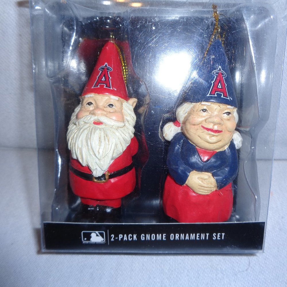 MLB Los Angles Angeles 2-Pack Gnome Ornament Set